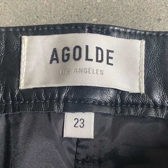 AGOLDE RECYCLED LEATHER MINI SKIRT - Picture 2 of 4